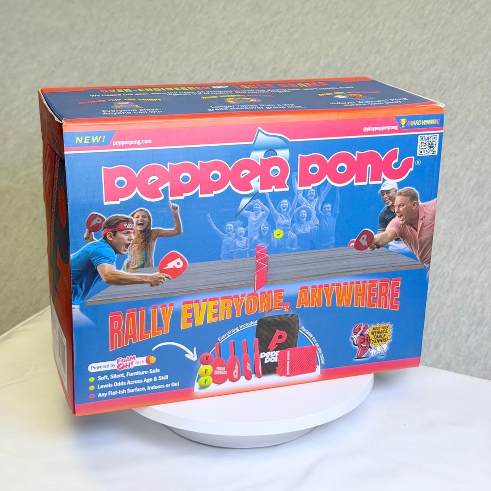 Pepper Pong OG Edition Portable Table Tennis Game Set 4 Paddles 3 Balls K216